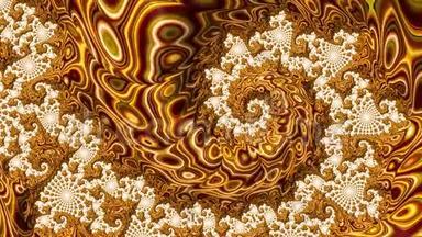 金色变幻抽象螺旋分形.. 设计的节日艺术品